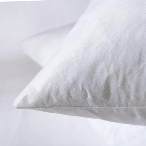 Vista 8 de basic home Insertos de Almohadas Decorativas de 12x20 - Insertos de Almohadas de Plumas de Plumón - Oblongo - Tela de Algodón - Juego de 2 - Blanco.