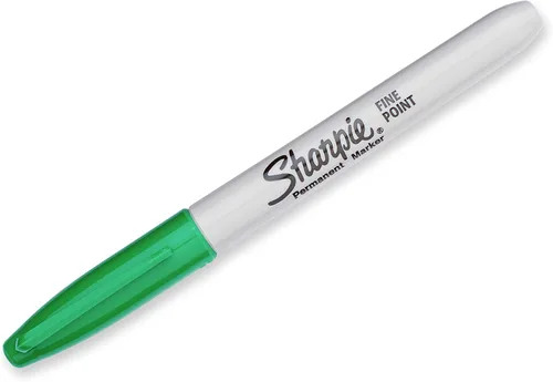 Vista 2 de Marcadores permanentes de Sharpie, punta fina, negro, caja de 12, Verde 12-paquete