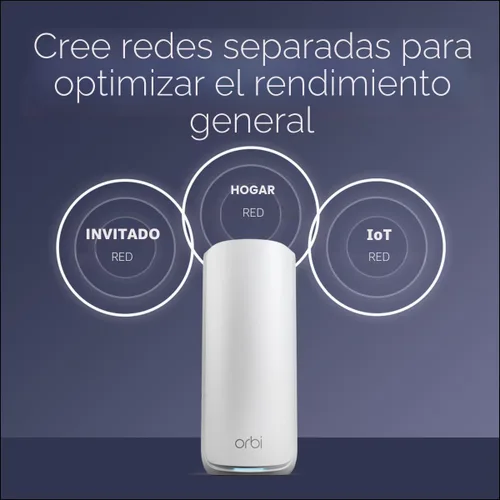 Vista 8 de NETGEAR Orbi 870 Series Tri-Band WiFi 7 Mesh System (RBE872) - Router + 1 extensor de satélite, características de seguridad, hasta 21 Gbps, cubre