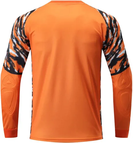 Vista 3 de Camiseta de portero de fútbol para niños, camiseta acolchada de manga larga, uniformes de entrenamiento de fútbol
