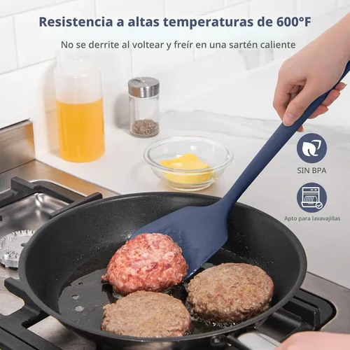 Vista 3 de Espátula de silicona resistente al calor de 600 ℉: espátula de cocina sólida U-Taste de 13.6 pulgadas, sin BPA, utensilio de cocina flexible y fino