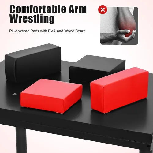 Vista 7 de Mesa profesional de lucha de brazos de 2204.62 libras, equipo de entrenamiento de lucha de brazos de hierro, mesa de entrenamiento de competencia