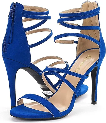 Vista 4 de DREAM PAIRS Sandalias de tacón alto para mujer