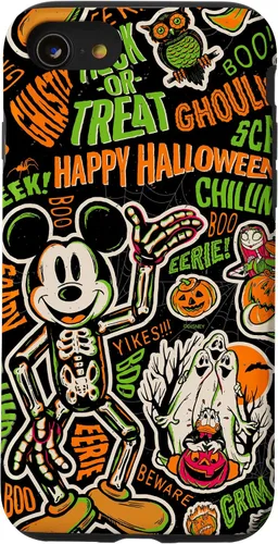 Vista 18 de Funda para iPhone 13 Pro Max Disney 100 Mickey Nightmare Before Christmas Halloween D100