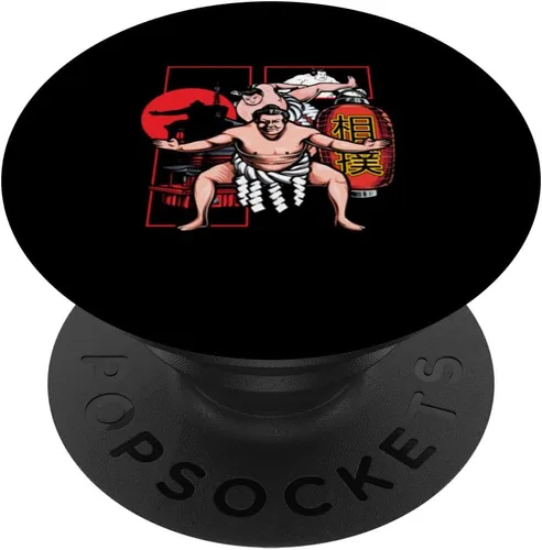 Vista 6 de Sumotori japonés Lucha de luchadores japoneses Sumo PopSockets MagSafe PopGrip para iPhone