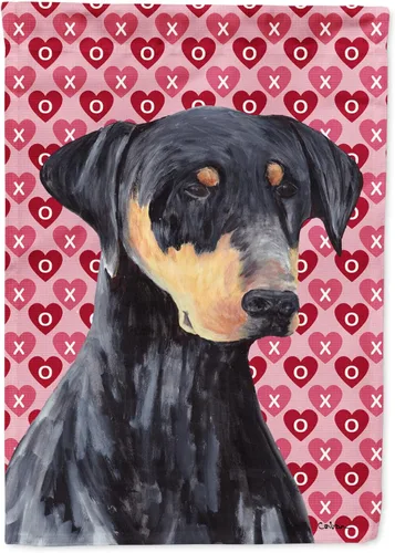 Vista 255 de Caroline's Treasures SS4484GF Bandera de jardín con diseño de bulldog inglés y corazones para el Día de San Valentín, bandera decorativa para patio