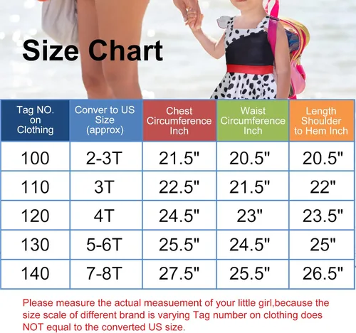 Vista 7 de Kids Girls Cruella Deville Costume Dress Polka Dots Black and White Birthday Christmas Halloween Dress for Toddler Girls