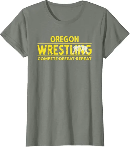 Vista 18 de Oregon Wrestling - Camiseta para competir, derrota, repetir