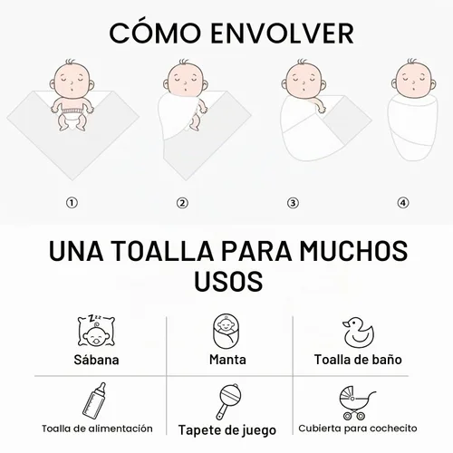 Vista 6 de DRESHOW BQUBO - Conjunto de guantes de algodón para recién nacido, manta cálida para bebé, saco de dormir para bebé, regalo de ducha 1 juego liso