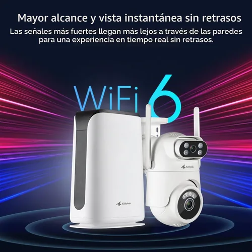 Vista 4 de Kittyhok Sistema de cámara de seguridad para el hogar, cámaras para 2-Blanco