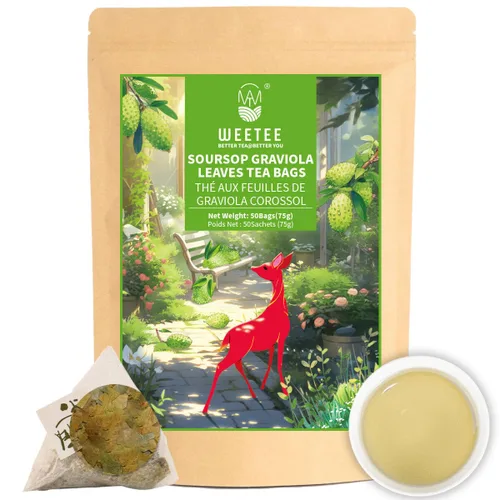 Vista 28 de WT WEETEE Bolsas de té de hierbas de manzana y canela, 60 unidades, mezcla perfecta de canela dulce, hibisco agrio, sabor natural, sin cafeína