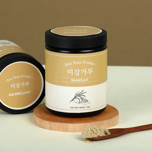 Vista 2 de BALANCE PICK Polvo de salvado de arroz natural 4.23oz - Producto de Corea