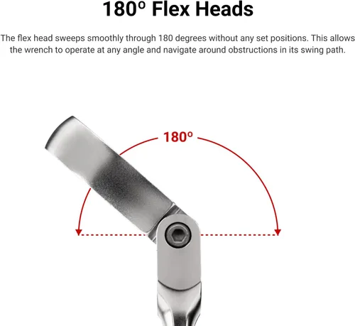 Vista 2 de TEKTON Llave combinada con cabeza flexible de 12 puntos de 22 mm WRC26422