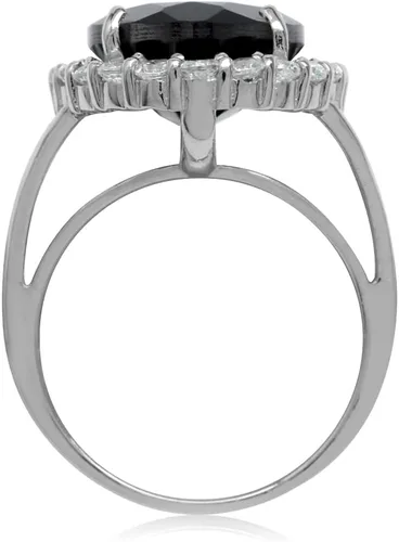 Vista 4 de Silvershake Huge 18X13mm Genuine Gemstones 925 Sterling Silver Right Hand Cocktail Ring Jewelry for Women