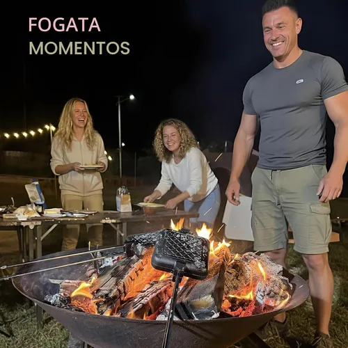 Vista 2 de Mountain Pie Maker Hierro Fundido, Hierro para tartas de fogata, hobo para acampar, paquete de 2