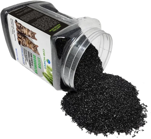 Vista 2 de Coir Wonder Desodorizador para Arena de Gatos – Carbón Activado de 2.2 Libras – Eliminador de Olores para Caja de Arena, Gallinero, Recintos