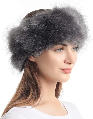 Vista 13 de Diadema de piel sintética con elástico para orejeras de invierno para mujer Negro