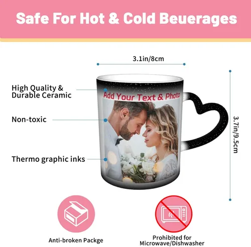 Vista 3 de Tazas de café con foto personalizada, taza de café personalizada con imagen, tazas personalizadas, regalos para hombres y mujeres
