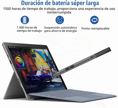 Vista 4 de Lápiz óptico para dispositivos de pantalla táctil ASUS, lápiz digital activo con punta ultrafina, sensibilidad a la presión 1024, rechazo de palma