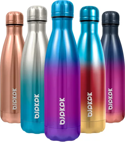 Vista 119 de [Usado] BJPKPK Botella de agua pequeña aislada de 12 onzas, frasco a prueba de A-azul