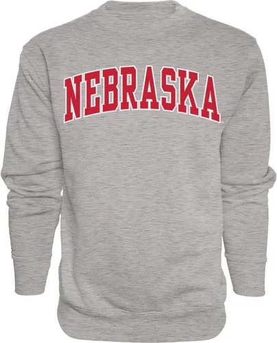 Vista 30 de Blue 84 NCAA para hombre Sudadera de cuello redondo con nombre de equipo jaspeado en color oscuro