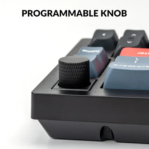 Vista 4 de Keychron V2 - Perilla de teclado mecánico con cable versión del 65 de diseño QMKVIA programable con teclado intercambiable en caliente interruptor