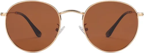 Vista 7 de Pro Acme Gafas de sol polarizadas de metal redondas pequeñas para mujer, estilo retro