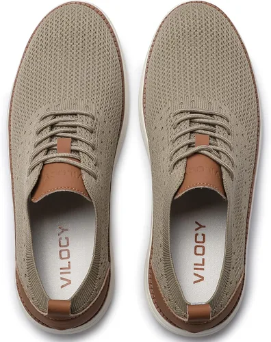 Vista 6 de VILOCY - Tenis de vestir informales para hombre, zapatos oxford cómodos de malla transpirable