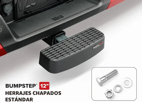Vista 2 de WeatherTech BumpStep 12" - Escalón montado en enganche y protección de parachoques para receptor de 2 pulgadas con herrajes estándar
