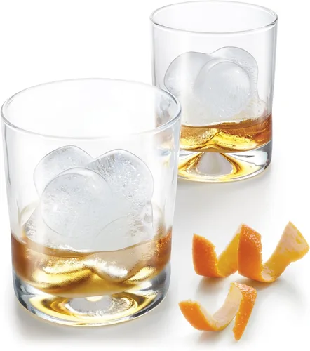 Vista 2 de ZOKU Moldes de silicona para hielo, juego de 2 moldes de hielo apilables en forma de gato, mantiene las bebidas frías durante más tiempo con menos