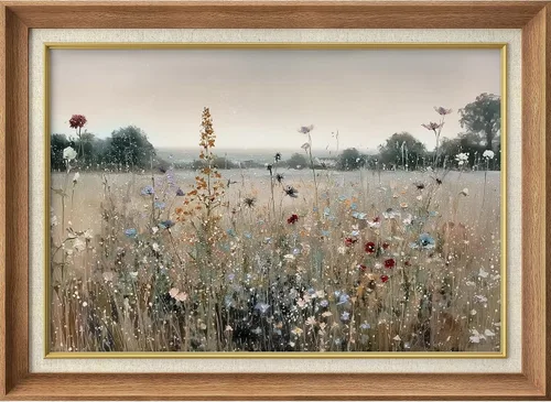 Vista 29 de MUDECOR Claude Monet - Arte artístico enmarcado prémium para pared, camino a través del maíz en Pourville, ilustraciones históricas culturales