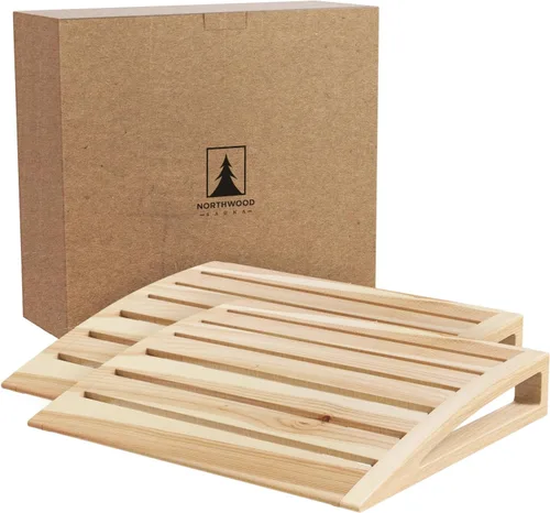 Vista 8 de Northwood Sauna - Reposacabezas de sauna - Hecho a mano con madera de cedro rojo canadiense - Almohada ergonómica para el cuello