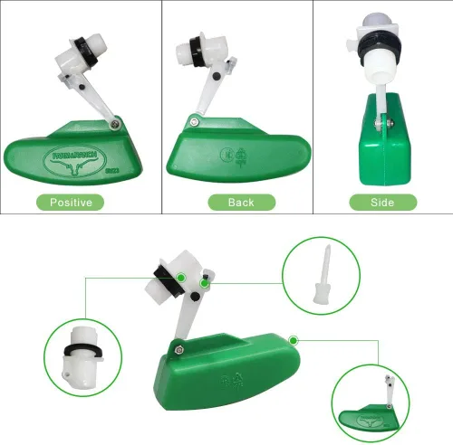 Vista 2 de Válvula de flotador Control automático de nivel de agua de llenado 2 unids para tanque cubo piscina ganado Waterer