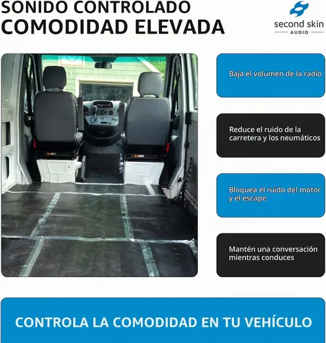 Vista 7 de Luxury Liner Pro - Aislamiento de sonido 2 en 1 para autos - Vinilo cargado en masa y espuma de celda cerrada - Barrera de ruido MLV fabricada