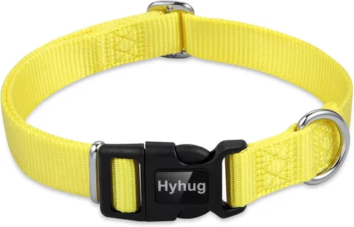 Vista 14 de Hyhug Pets - Collar clásico para perros de la colección regular de color sólido (S, negro)