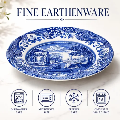 Vista 3 de Spode Plato de pan y mantequilla italiano azul, juego de 4