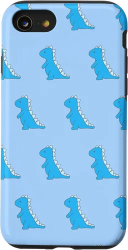 Vista 18 de Dinosaur T Rex Phone Case Cute Blue Cartoon Pattern Case for iPhone 17