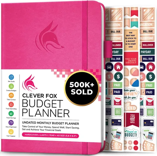 Vista 28 de Clever Fox Planificador de presupuesto de bolsillo, mini cuaderno de seguimiento de gastos. Organizador de presupuestos mensual, cuaderno
