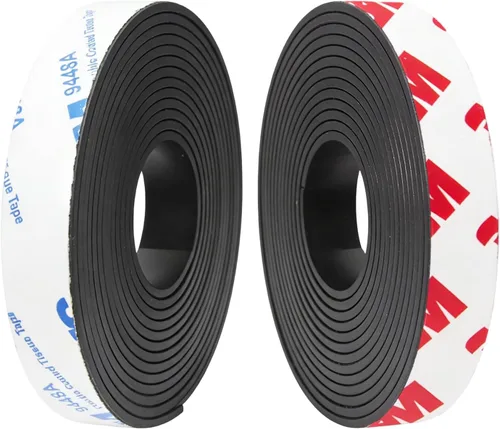 Vista 16 de Towjug Rollo de cintas magnéticas de 10 pies x 1/2 pulgada con respaldo adhesivo 3M, cinta magnética adhesiva flexible para proyectos
