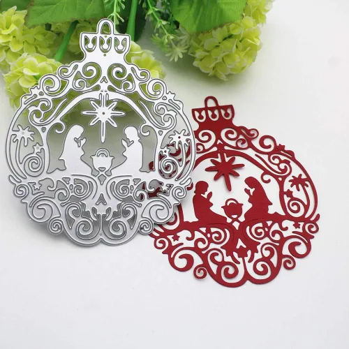 Vista 5 de Troqueles metálicos de corte de oración de Pascua, 1 unidad, plantillas de metal en relieve de oración de Pascua para álbumes de recortes, álbum