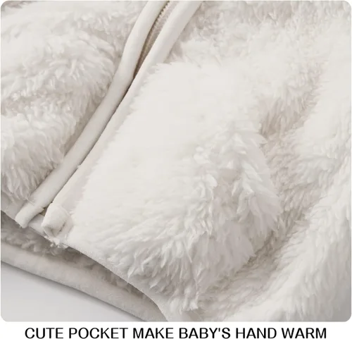 Vista 5 de Chaqueta de forro polar para bebé, ropa de vino para niña, abrigo para niños pequeños