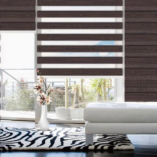 Vista 19 de Persianas Zebra/Persianas Enrollables motorizadas con control remoto (persianas de ventana) con batería recargable. Compatible con hogar