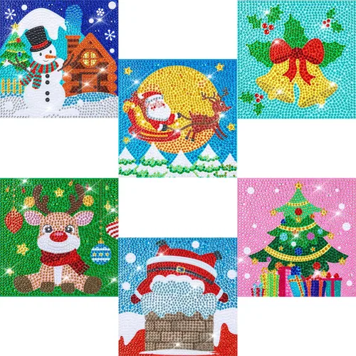 Vista 14 de QEUOYSS Kits de arte de diamantes 5D para niños principiantes, kits fáciles de artes y manualidades para niños de 8 a 12 años, juego de manualidades