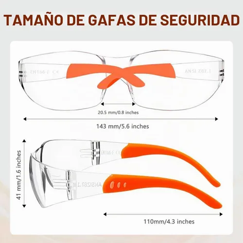 Vista 2 de Salfboy Anti Fog Safety Glasses for Men, Ansi Z87.1 Eye Protection Glasses