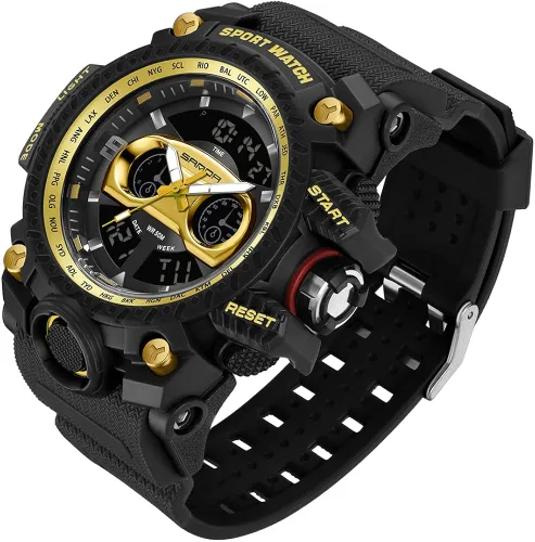 Vista 2 de KXAITO Relojes deportivos para hombre, impermeables, para exteriores, diseño de tablero de carreras, para hombre
