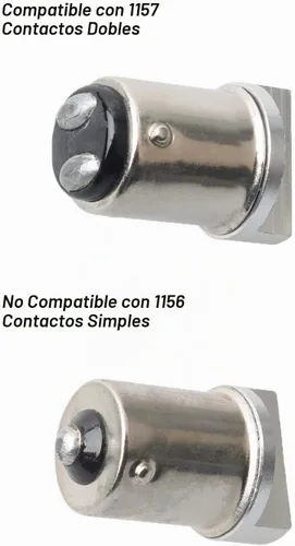 Vista 6 de NTHREEAUTO 1157 Luces de giro LED de 2 pulgadas estilo bala delanteras y traseras, kit de cubiertas de lentes ahumadas, bombillas SMD compatibles