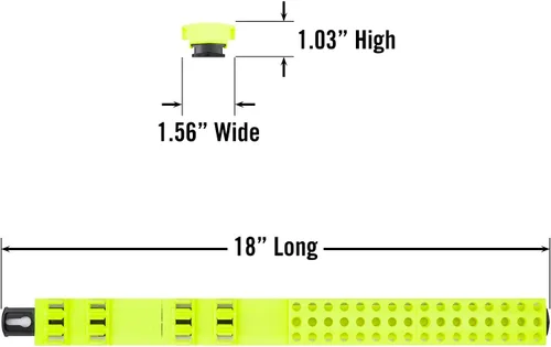 Vista 6 de Ernst Manufacturing Barra de 60 brocas para herramientas con base magnética, almacenamiento y organizador de brocas hexagonales de 1/4 pulgadas
