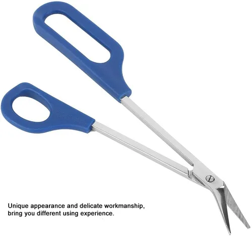 Vista 5 de Tijeras de uñas de mango largo para uñas gruesas con diseño único ergonómico de acero inoxidable para cutículas