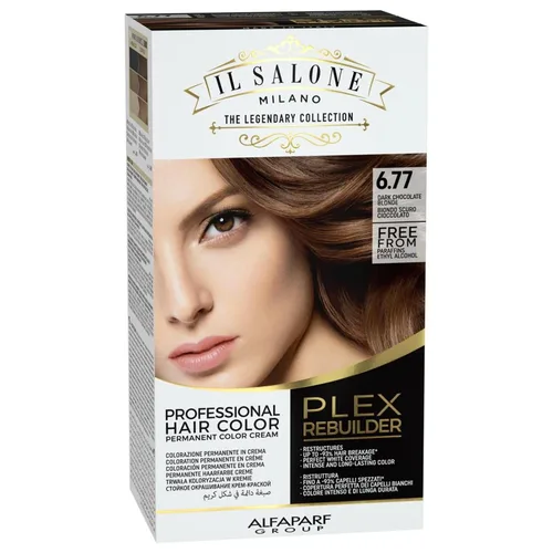 Vista 14 de Il Salone Milano Plex Rebuilder - Crema de color permanente para el cabello, kit de tinte para el cabello negro puro 1.0, salón profesional, calidad