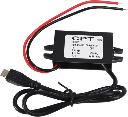Vista 8 de DIANN Módulo convertidor de 12V a 5V 3A 15W Buck - Regulador de CC a CC Convertidor de potencia de coche con interfaz de cable Interfaz de alambre